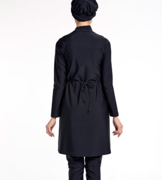 ملابس سباحة للمحجبات ليكرا بتصميم حزام